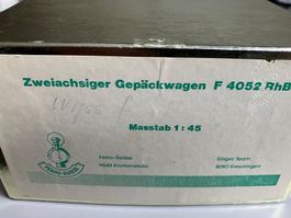 Ferro Suisse Leer Karton, Om Rhb 2 Achser-Gepäckwagen (Leer)