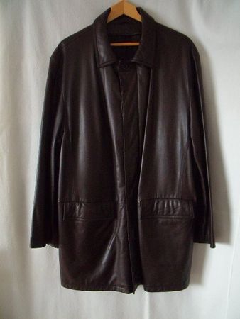 3/4 Herren feinste Lederjacke (54) inkl. Pelzfutter