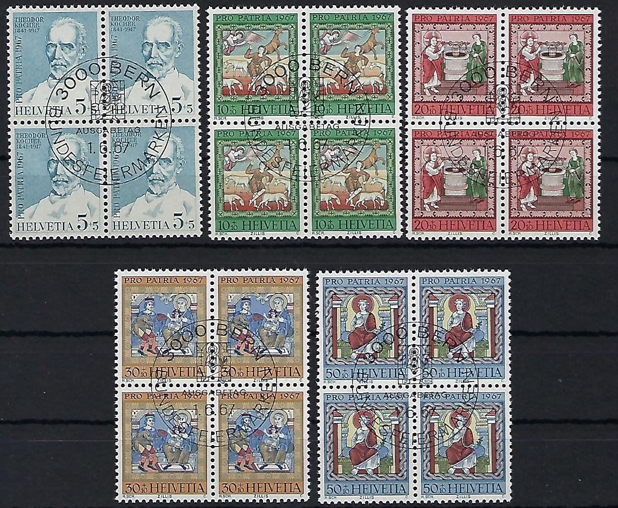 Tutti i francobolli: 1967  Pro Patria ET. Viererblocks   6061 – Usato da Lunden venduto da Animus999