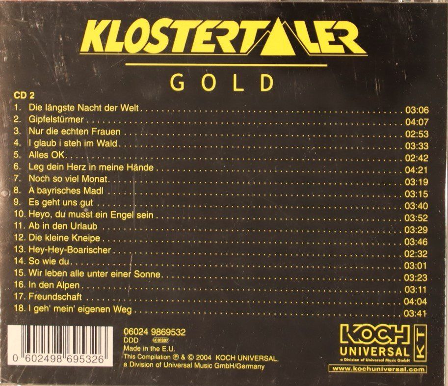 CD: Klostertaler – Gold Cd 2 – Usato da Luzern venduto da CONTENTI 2
