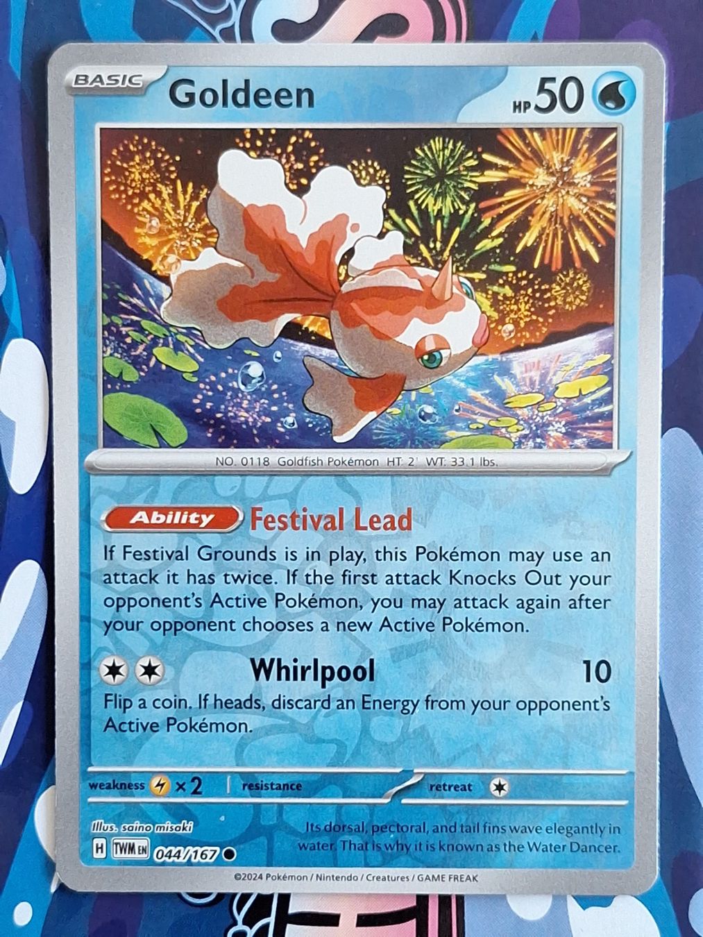 Pokémon Sammelbilder & Trading cards: Goldeen - Reverse Holo Twilight Masquerade Pokemon - #7.6 – Gebraucht aus Altstätten SG von GGsGameshop