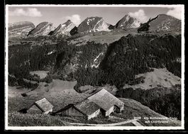 AK Nesslau, Alp Rothenstein im Toggenburg, Panorama mit Chur