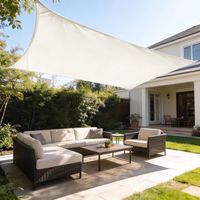 Sonnensegel 3x4m rechteckig wasserdicht Balkon Creme Weiss