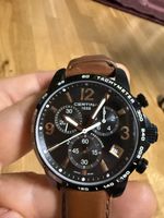 Certina DS Podium Chrono Precidrive schwarz braun Leder