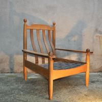 Paire de fauteuils "Trône" scandinave - Tapissage à choix