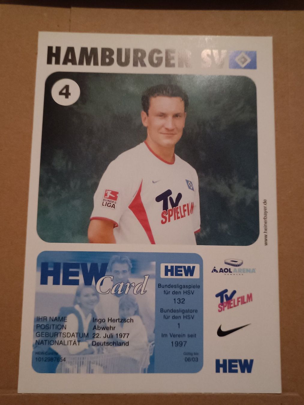 Autographes: Ingo Hertzsch - HSV 2003 - handsigniert – D'occasion à Menziken par Autogramme 1