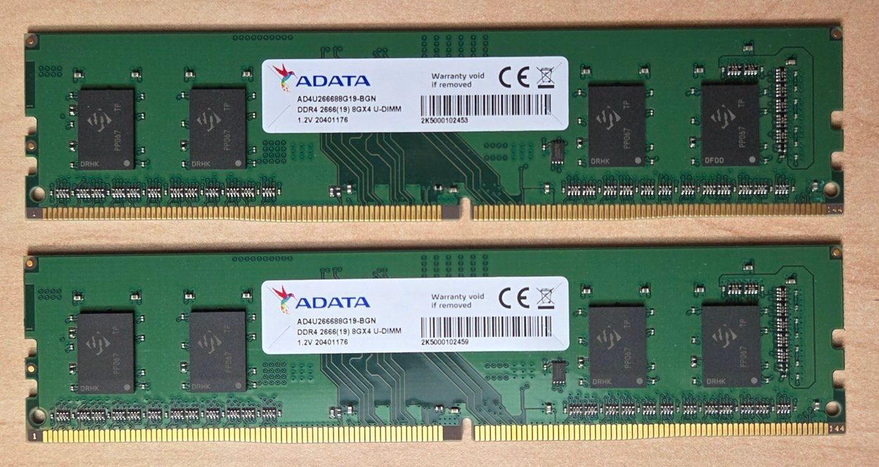 Memoria / RAM: Adata RAM DDR4-2666 2x8GB – Usato da Oberhofen TG venduto da Agup