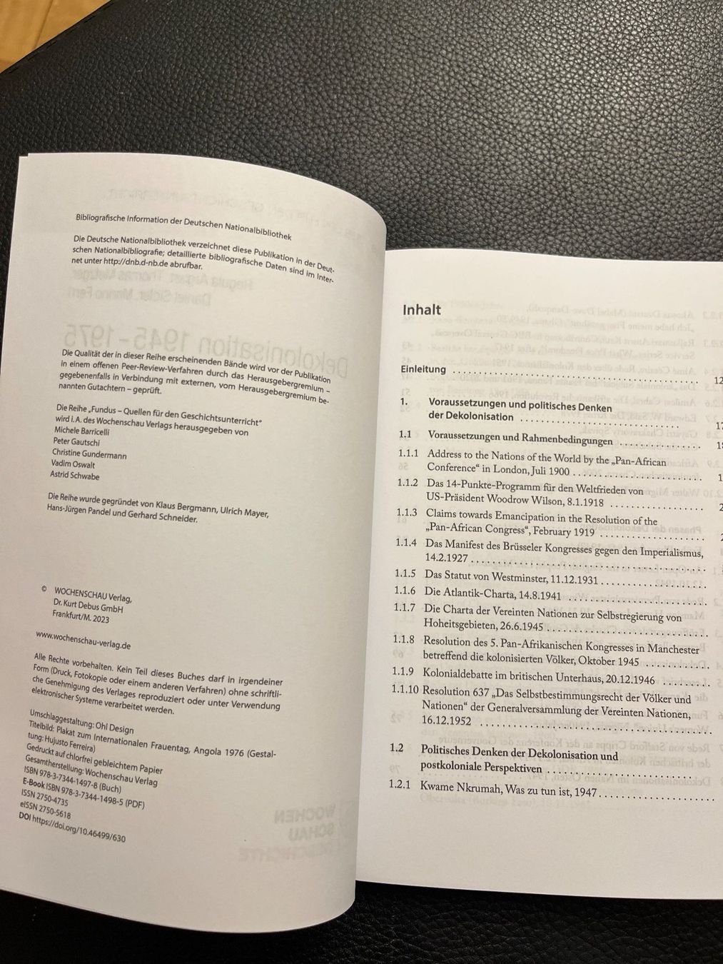 Libri: Dekolonisation 1945-1975, Wochenschau Geschichte. – Usato da Lenzburg venduto da sch_lml8 3
