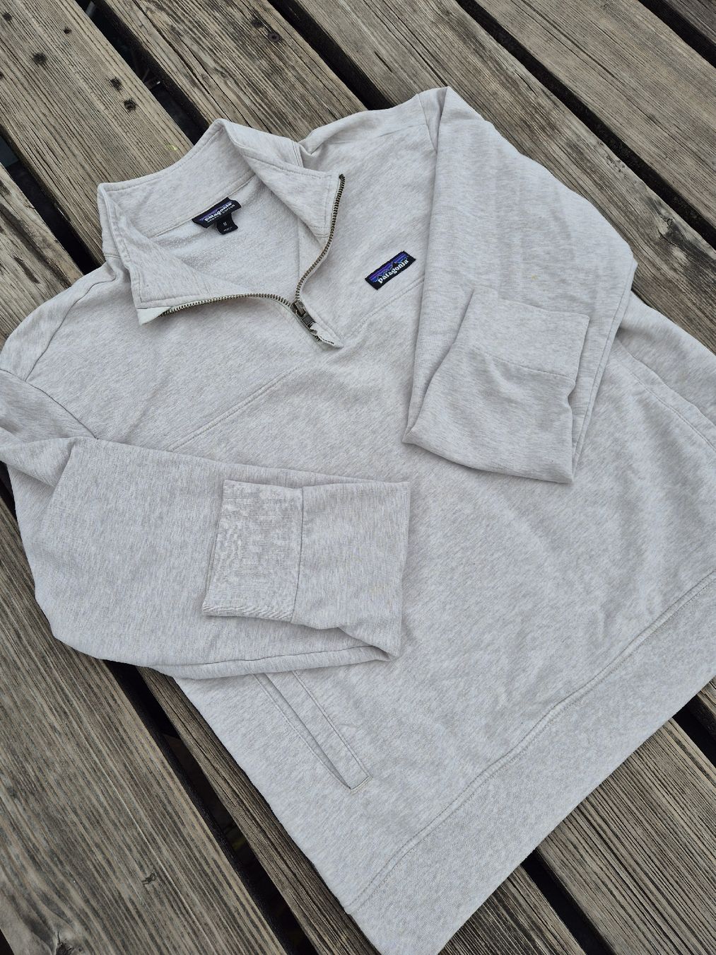Patagonia Maglioni & Felpe: Patagonia Quarter Zip Pullover beige – Usato da Zürich venduto da Loboso 2