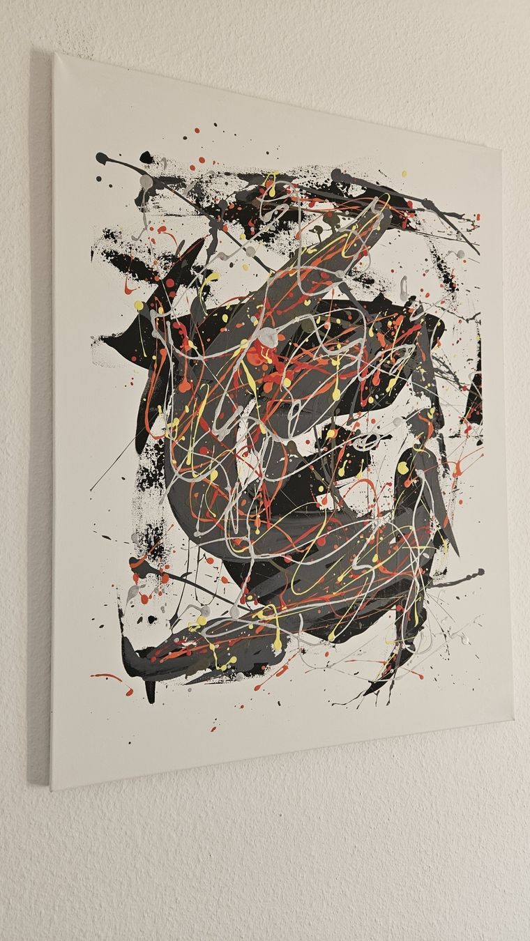 Tableaux: Tableau abstrait multicolore, 60x80 cm – Neuf (Voir description) à Le Locle par fab_c9hh 2