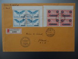 Herrlicher Flugpostbrief mit Viererblöcken ab CHF 1.--