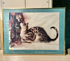 Framed Cat Print - Metropolitan Museum of Art Vintage