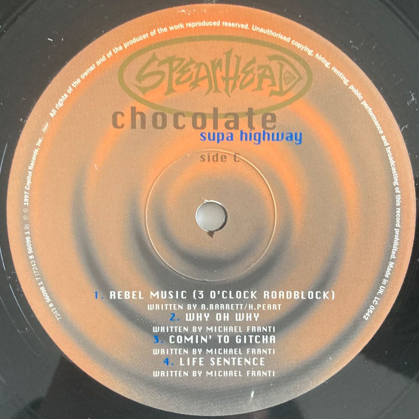 Dischi in vinile: SPEARHEAD - CHOCOLATE SUPA HIGHWAY – Usato da Poliez-Pittet venduto da Newtown-Records 3