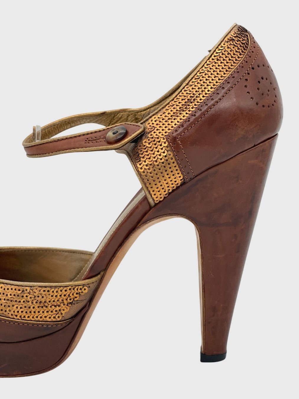 Prada Scarpe da donna: Prada Mary Jane Plateau Pump EU 40 Braun – Usato da Zürich venduto da shoe_shop 5