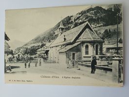 Alte Ansichtskarte, Château-d'Oex, Schweiz, Kirche, R21