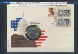 1983 USA, Münzbrief, "John F, Kennedy"