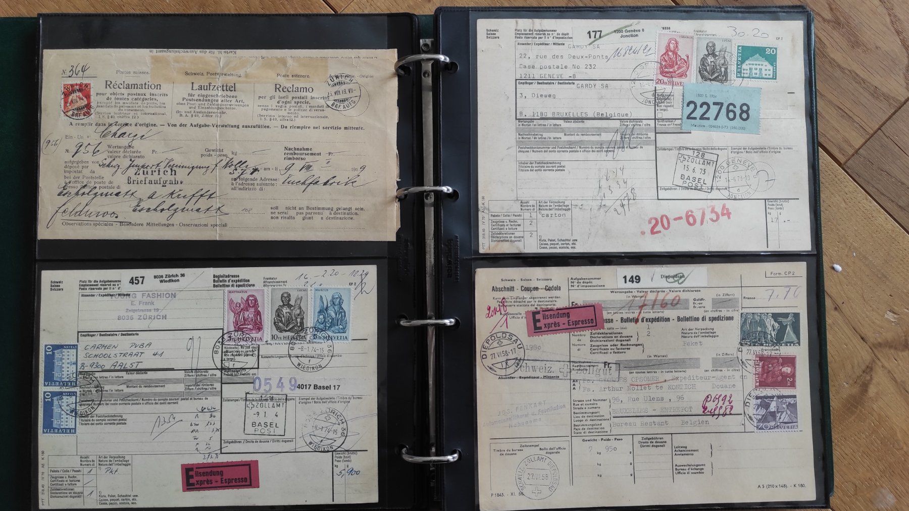 Album: Sammlung Postbelege, Frachtbriefe, Briefumschläge – Usato da Baar venduto da Cooltango 6