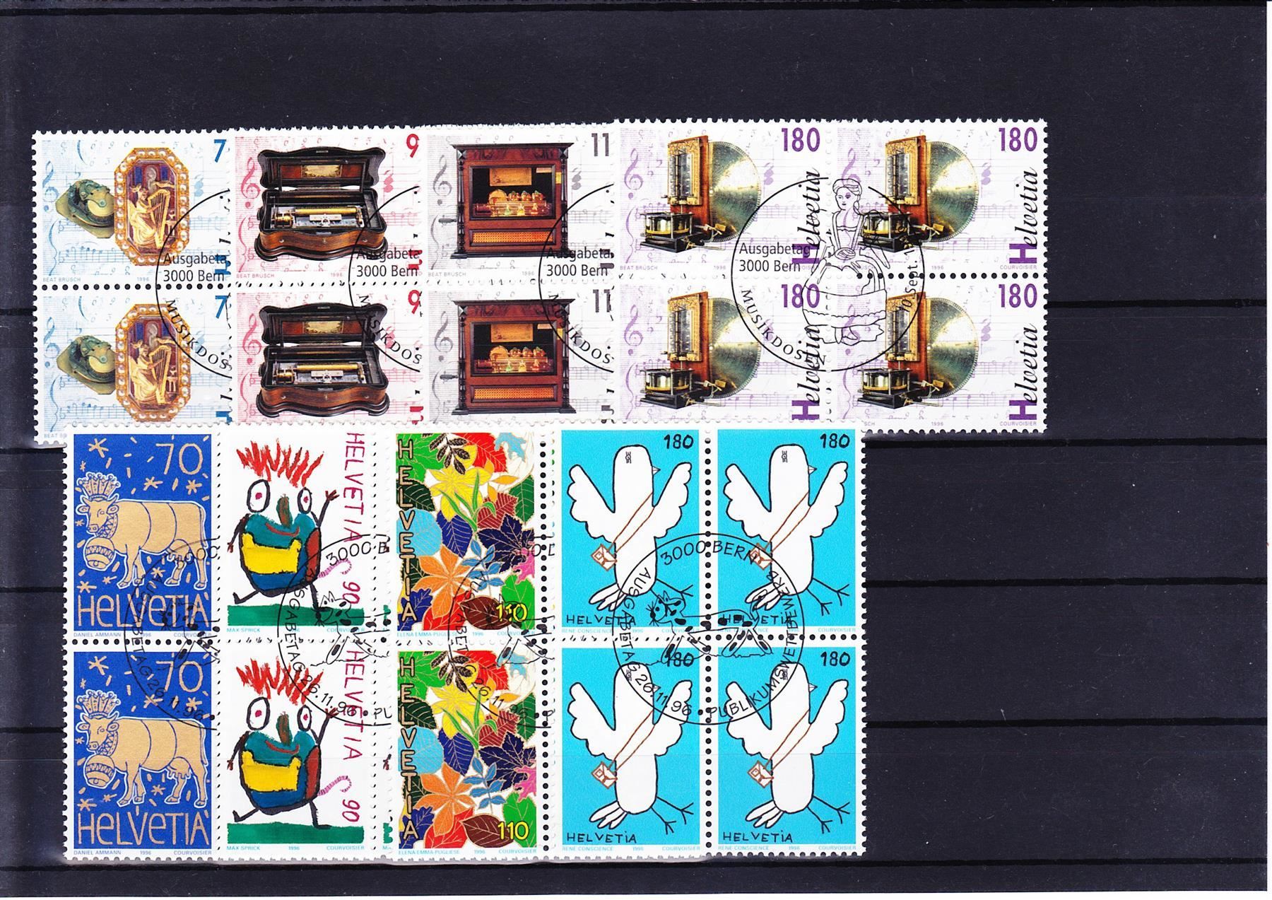 Tutti i francobolli: 1996 Serie 4er-Block Ersttag – Usato da Spiez venduto da Crazyduck 1