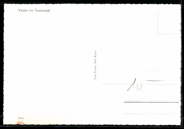Cartoline postali: AK Vasön im Taminatal, Panorama – Usato da Berlin venduto da bartko-reher 1