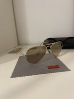 Ray-Ban Aviator Sonnenbrille, gold, Grösse 55☐14 Damen!