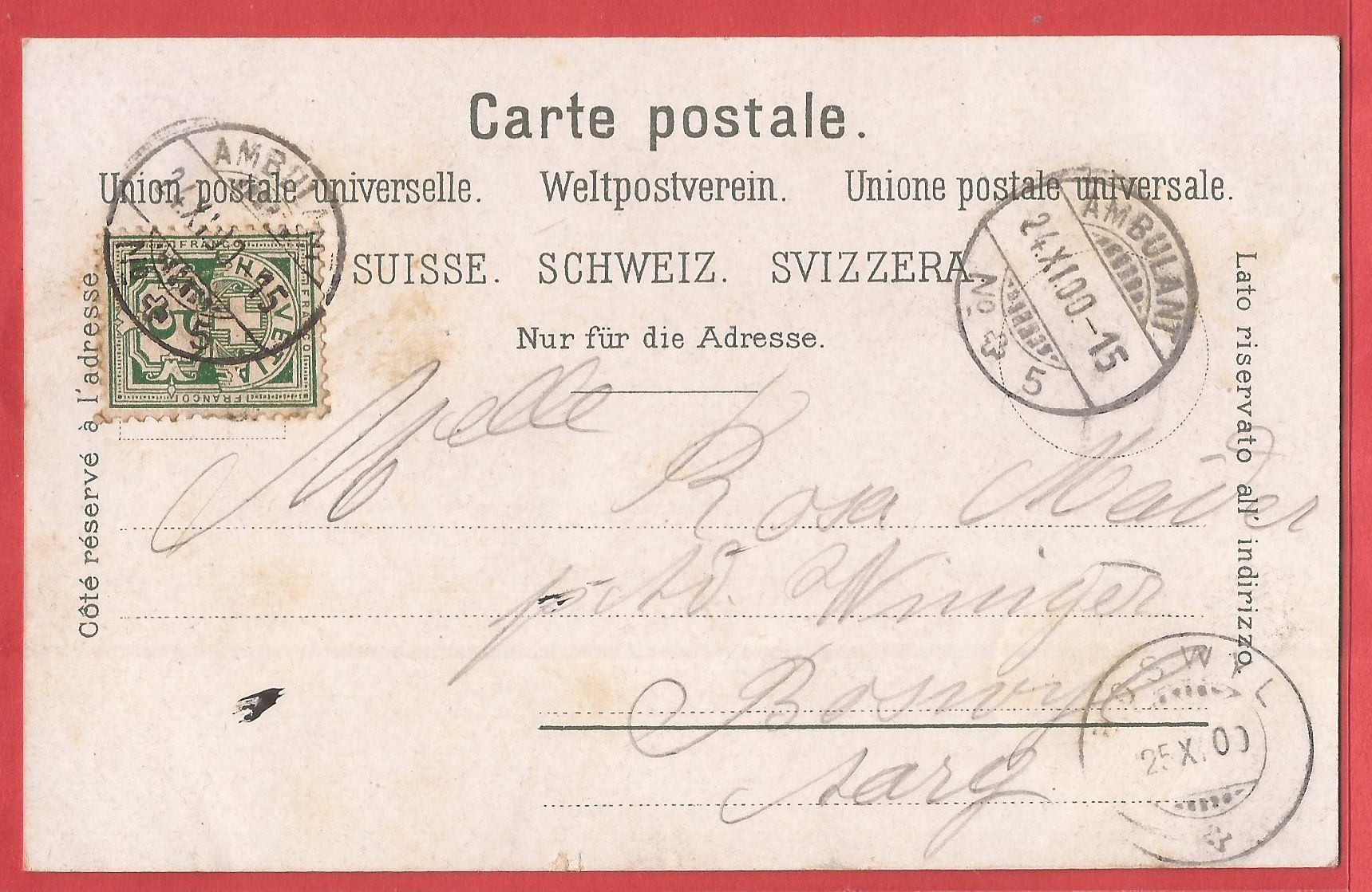 Ansichtskarten: Romont FR - Bahnhof - 1900 – Gebraucht aus Fislisbach von Porano 1