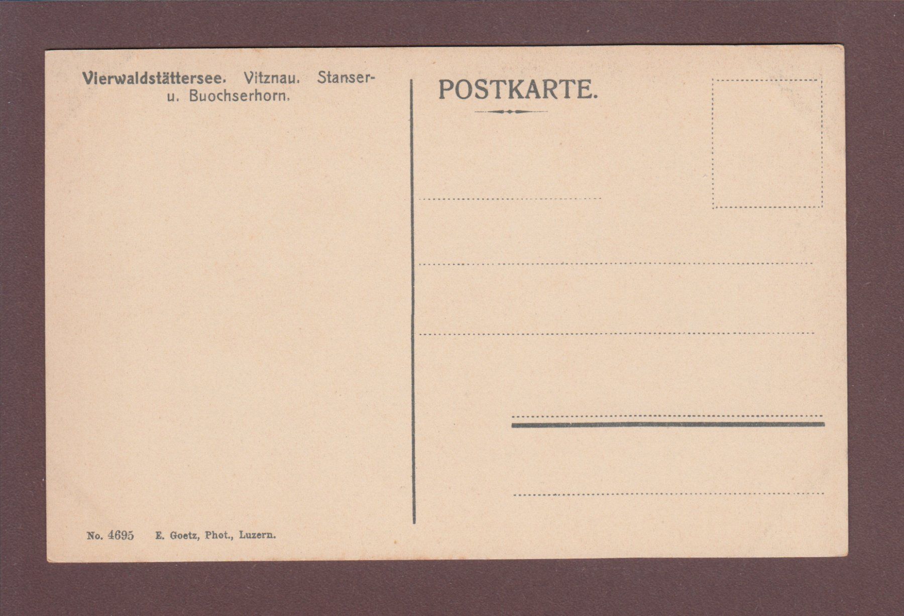 Cartoline postali: VITZNAU - Stanserhorn – Usato da Pully venduto da nicecards 1