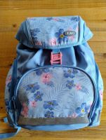 Funki Kinderschulsack, blau mit Blumenmuster, Regenschutz