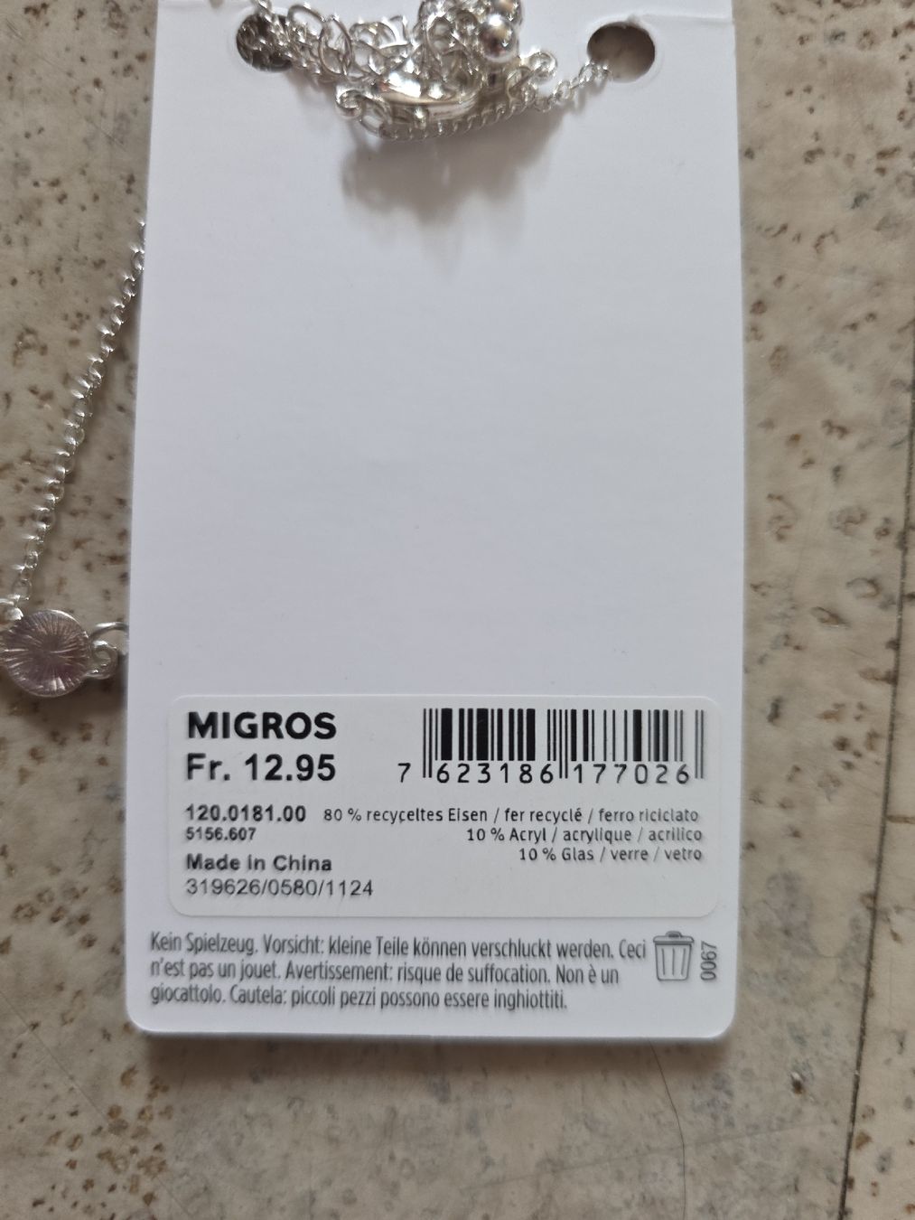 Armbänder & -reifen: Armkette  Silberfarben  mit Perlen und Stein neu – Neu und originalverpackt aus Birrhard von 123Bluemekopf123 1