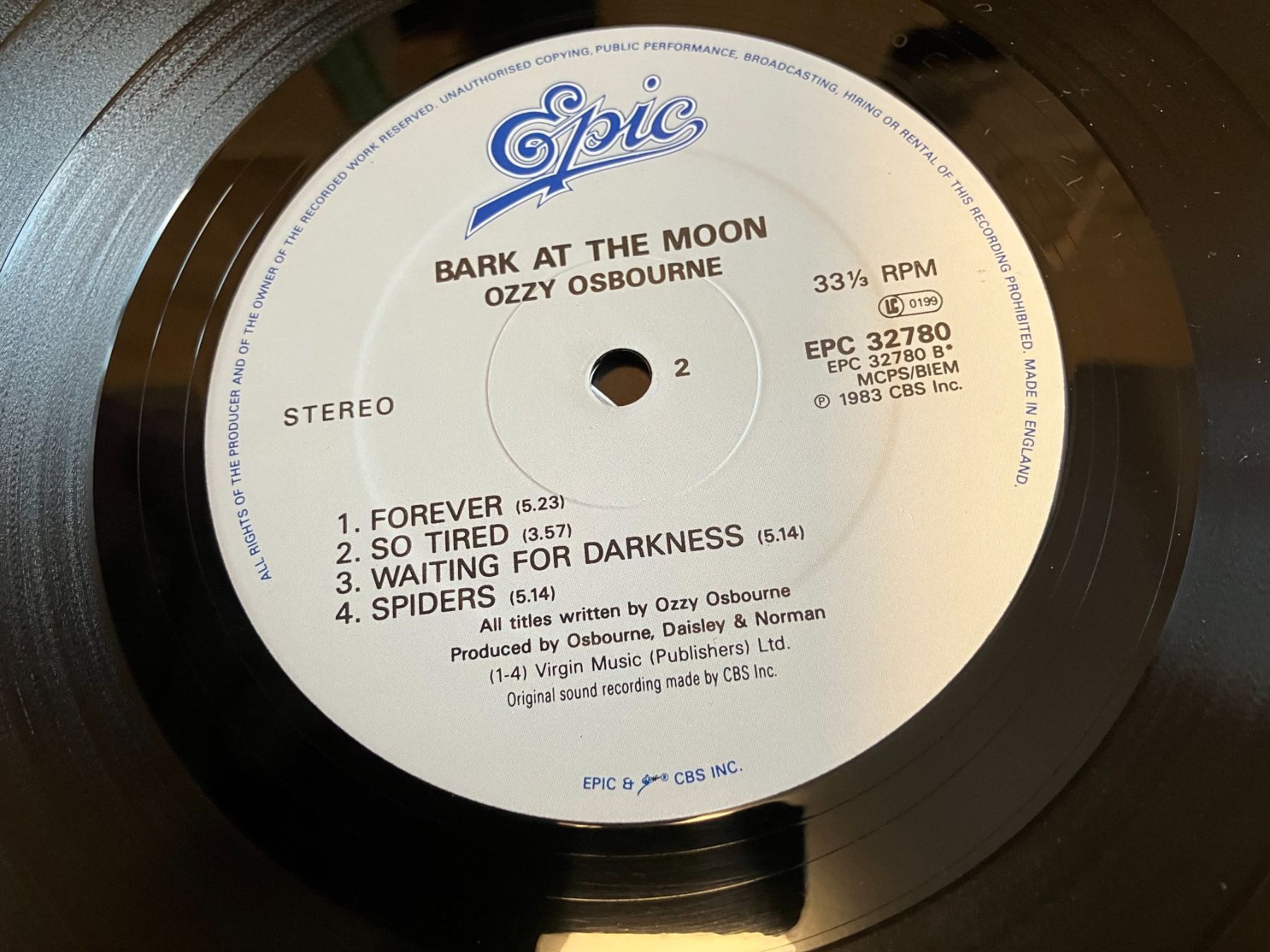 Dischi in vinile: Ozzy Osbourne – Usato da Aarwangen venduto da Jukebox3 9