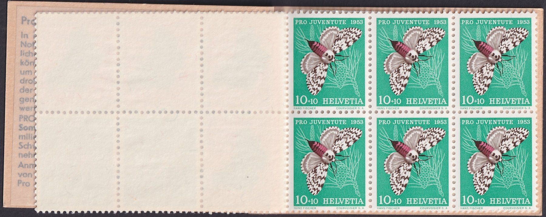 Tutti i francobolli: 1953, Markenheft Nr.2. postfrisch Pro Juventute, Kat: 140.- – Usato da Sursee venduto da Luzernerraute 2