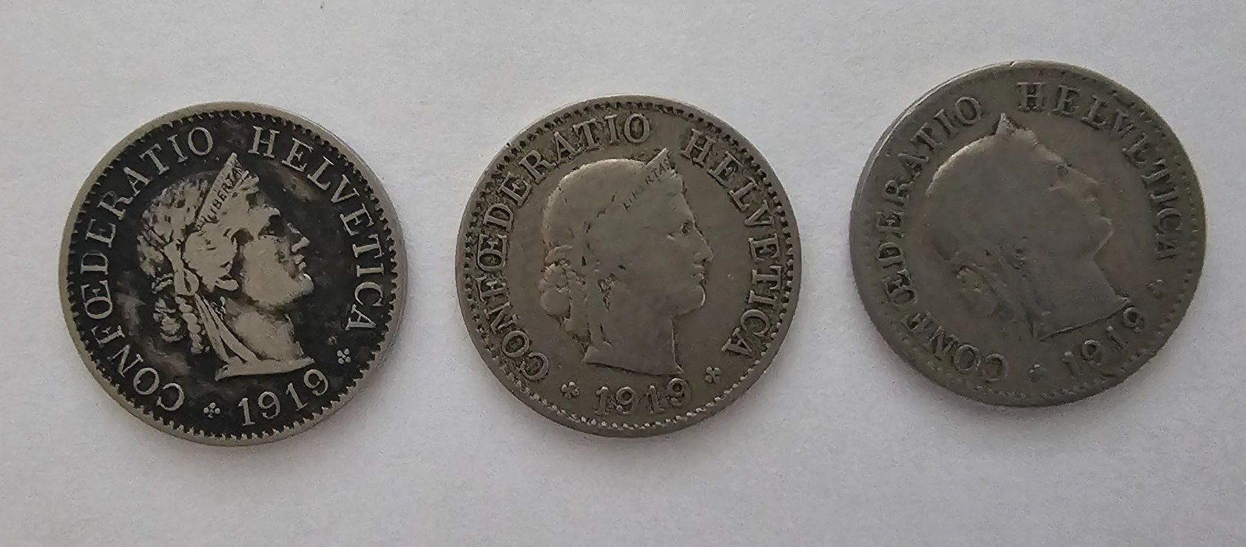 Toutes les monnaies: 3 Pièces 5 CTS 1919 – D'occasion à Cortaillod par Titus130
