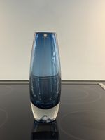 Vase Glas blauer Innenfang Iittala E. Vesanto 50er Jahre