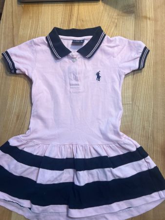 Rosa Rüschen Kleid von Ralph Lauren, Grösse 98