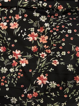 C&A JESSICA Schwarzer Maxirock mit Blumenmuster Gr 44, NEU