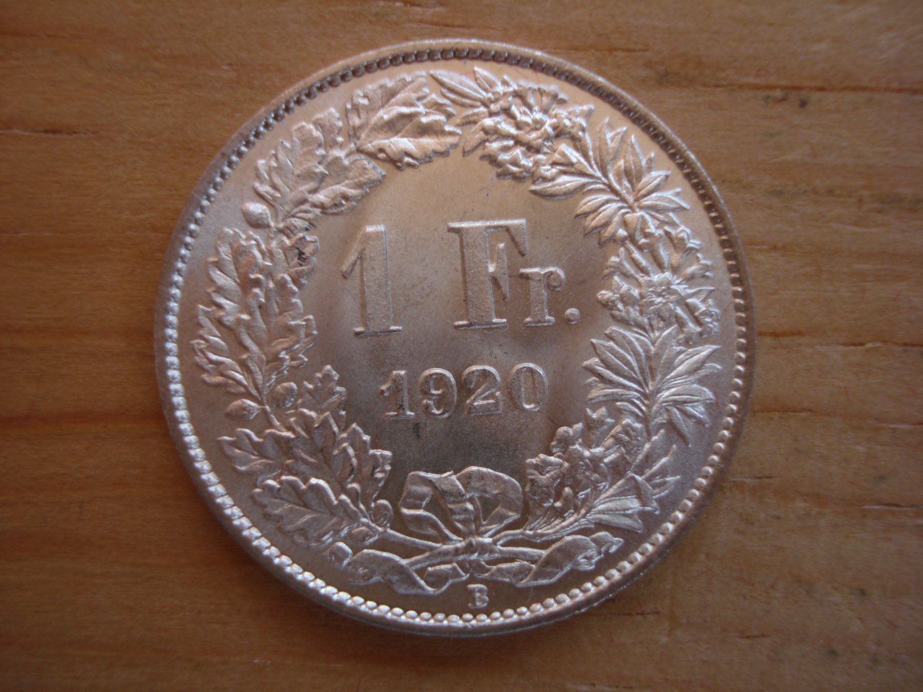 Alle Münzen: (C1) 1 Franken 1920 STGL – Gebraucht aus Erlach von Net-Coins