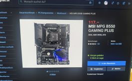 Msi Mainboard b550 gaming plus am4