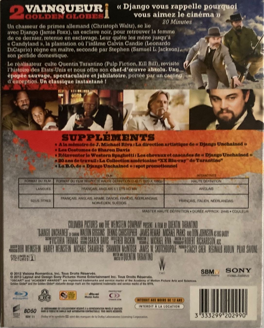 Tutti i DVDs: QUENTIN TARANTINO - DJANGO UNCHAINED – Usato da Poliez-Pittet venduto da Newtown-Records 1