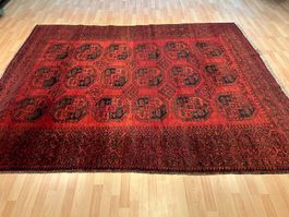 Sehr schöner Orientteppich, handgeknüpft, Afgahn, 309x235 cm