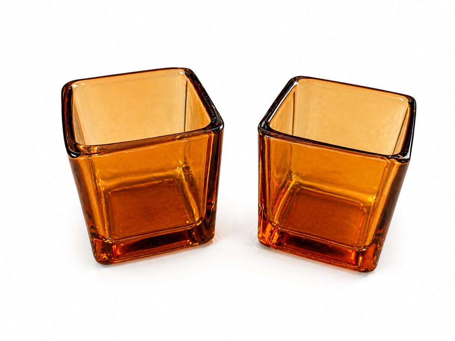 Portacandele: 2x Kerzenhalter Braun Glas – Nuovo (secondo la descrizione) da Fully venduto da VaneaSelection 1