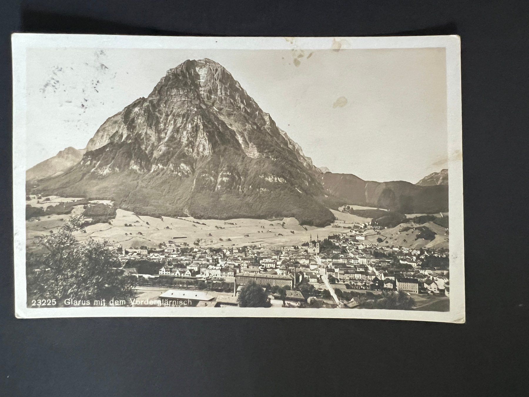 Cartoline postali: AK Glarus mit Glärnisch  1921  (V639) – Usato da Hinwil venduto da Sidi4