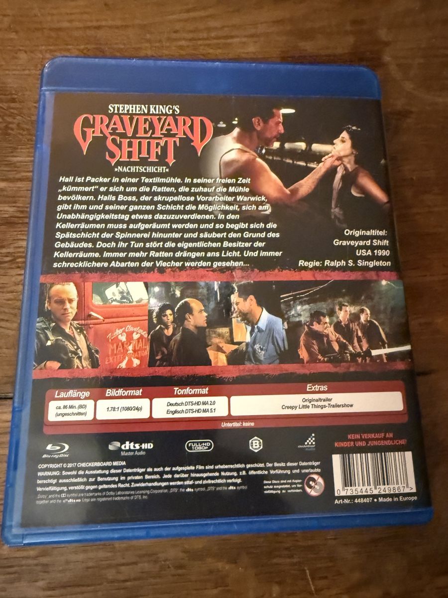 Tutti i DVDs: GRAVEYARD SHIFT UNCUT  – Usato da Aarau venduto da Panjo3 1