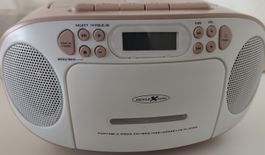 Reflexion Portable Radio CD/MP3/USB/Cassette Player pink