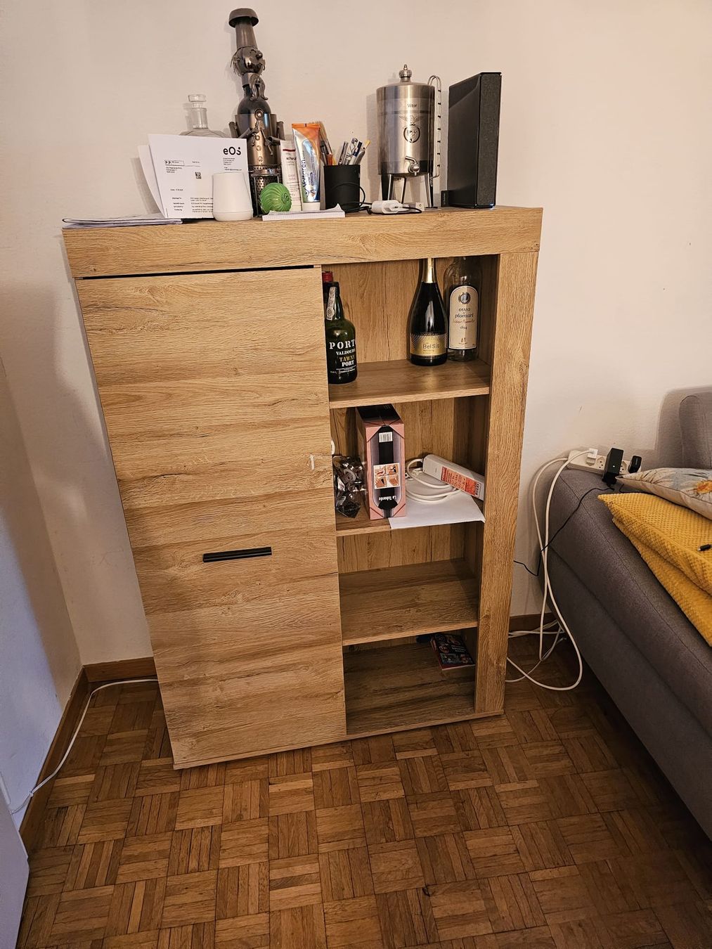 Conforama TV Möbel: Wohnwand Eiche Nachbildung mit Schrank und Regal  – Gebraucht aus Zürich von mar_cq9y 1