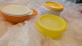 Tupperware Behälter 3 Schüssel Sonnendeckel  vintage