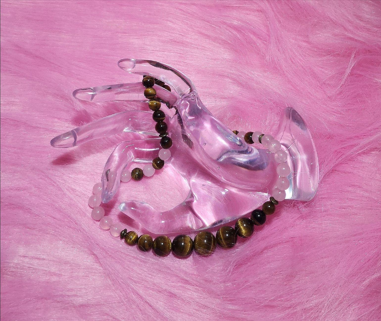 Catenine: Tigerauge-Rosa Steink. - Spendenaktion – Nuovo (secondo la descrizione) da Unterkulm venduto da Nachtigall 5