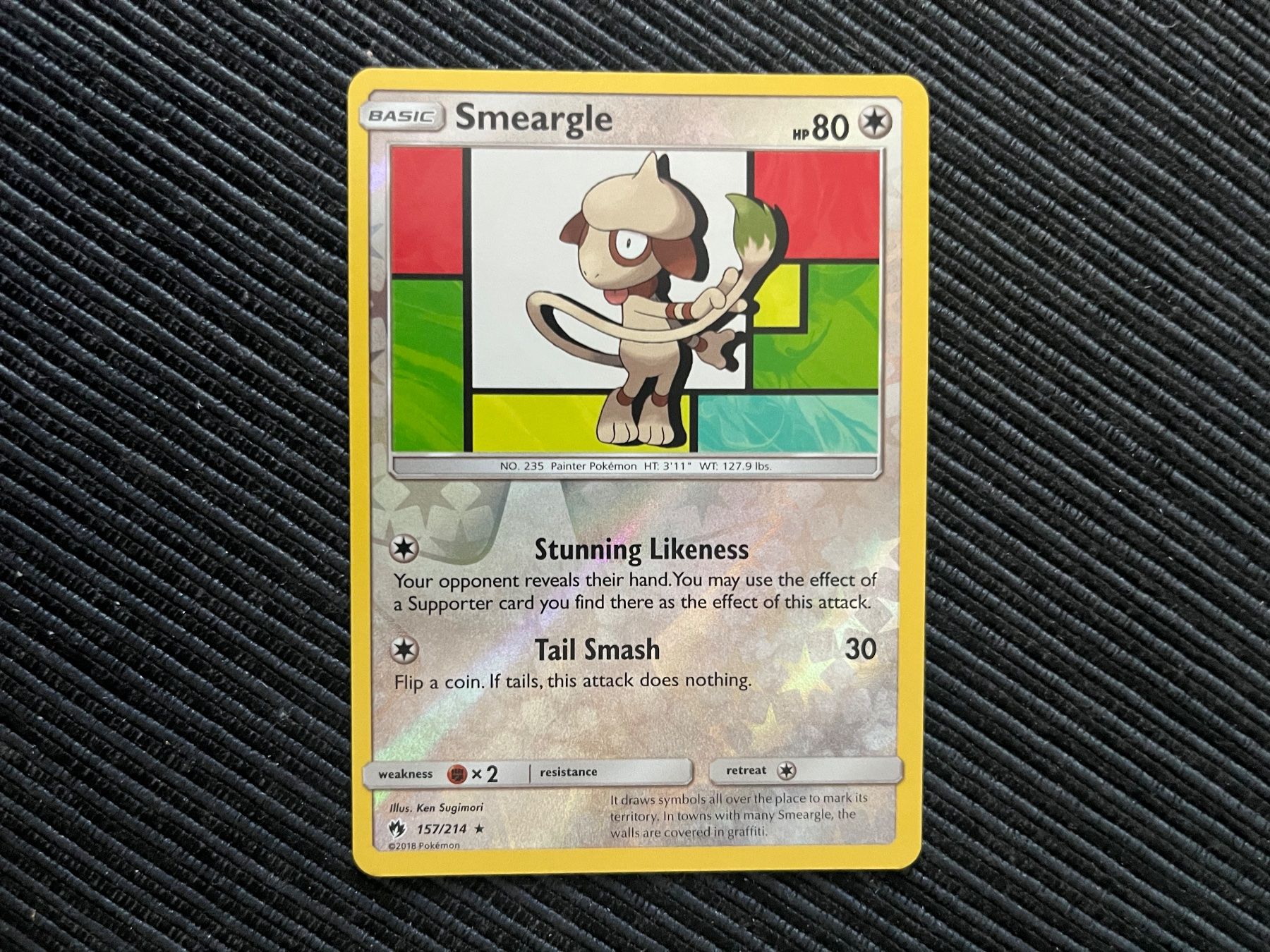 Pokémon Carte collezionabili: Pokemon Smeargle Reverse Holo Lost Thunder Near Mint – Nuovo (secondo la descrizione) da Wabern venduto da Collectfun
