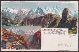 Bern, 1900 Schynige Platte bei Interlaken mit 65B frankiert.