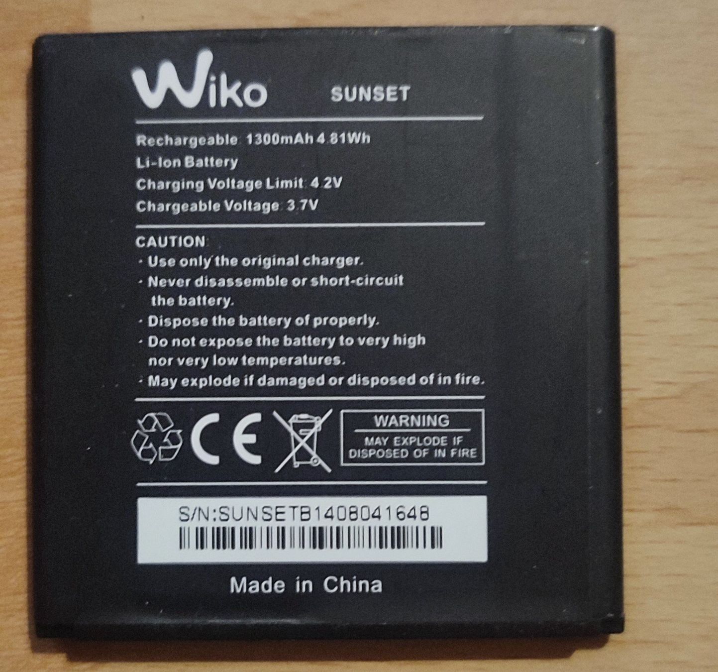 Batterie: Akku Wiko Sunset – Difettoso da Eyholz venduto da mix_cyx9