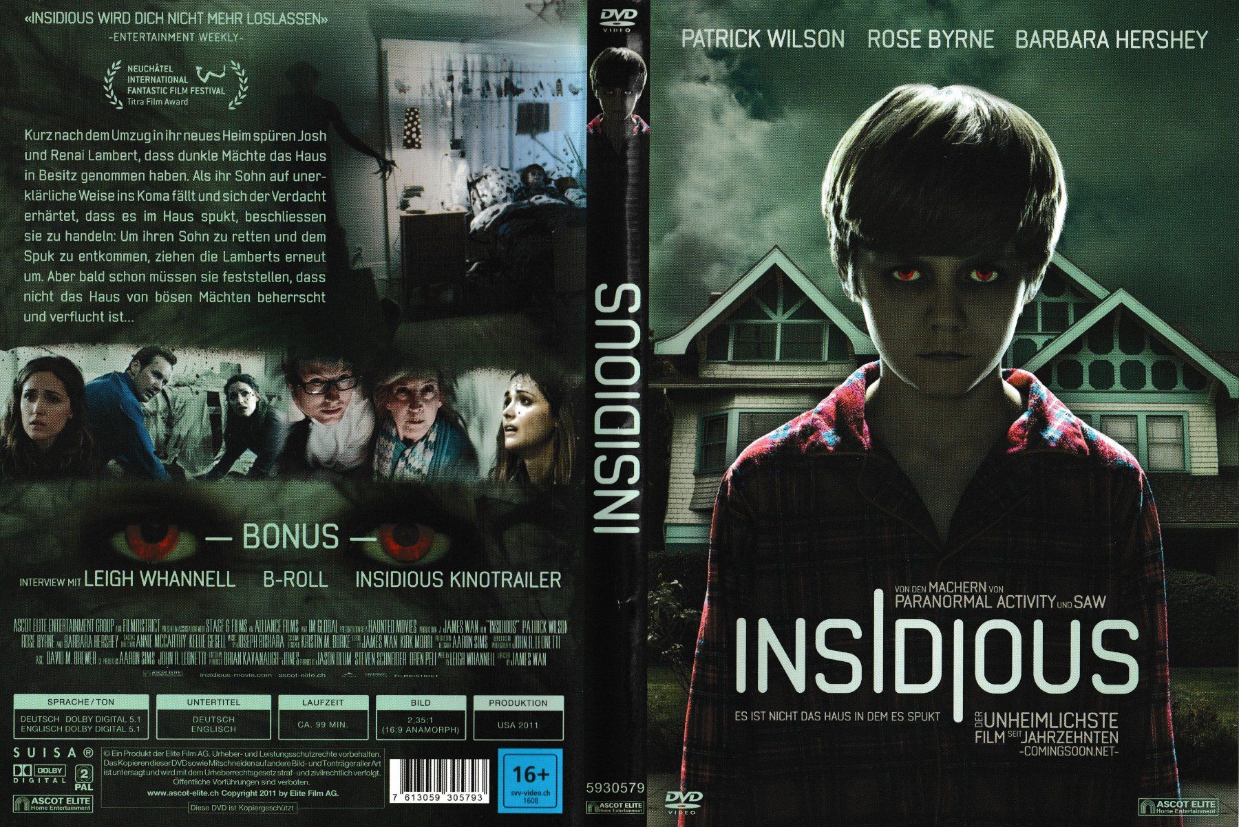 Alle DVDs: DVD - Insidious – Gebraucht aus Langnau am Albis von MediaRescuerKeLoX