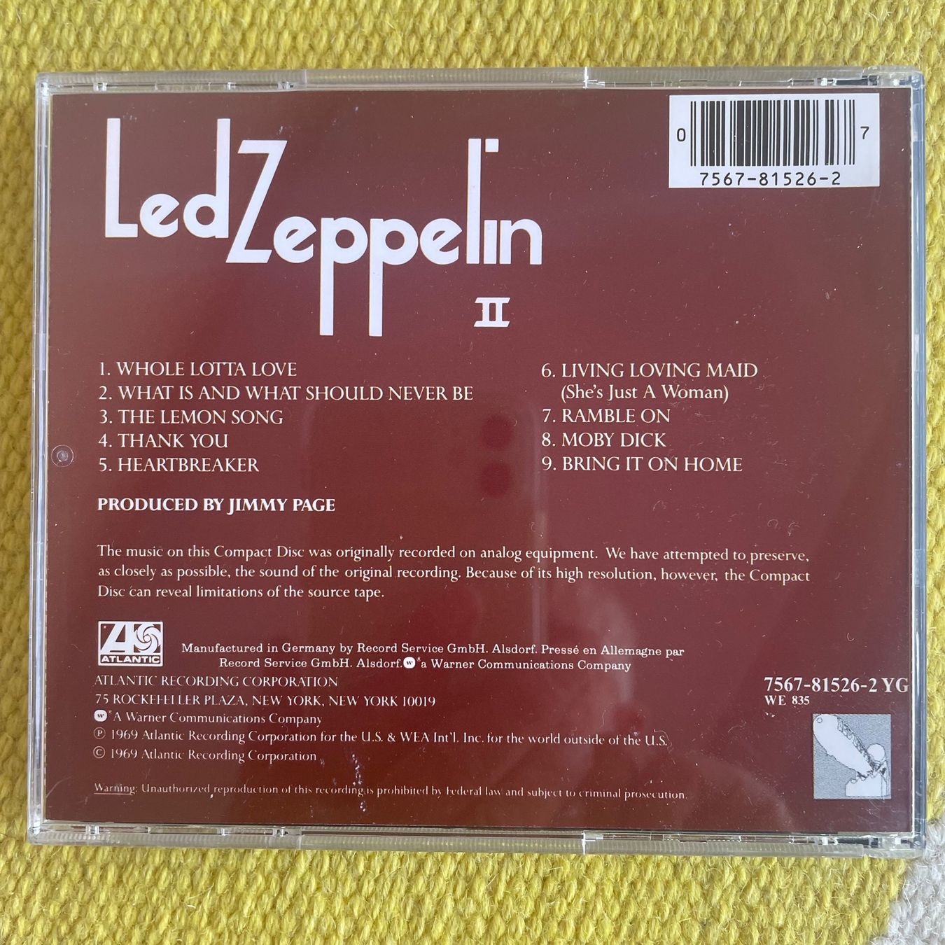 CD: LED ZEPPELIN-LED ZEPPELIN II69 – Usato da Rorschacherberg venduto da CD-Roli 1